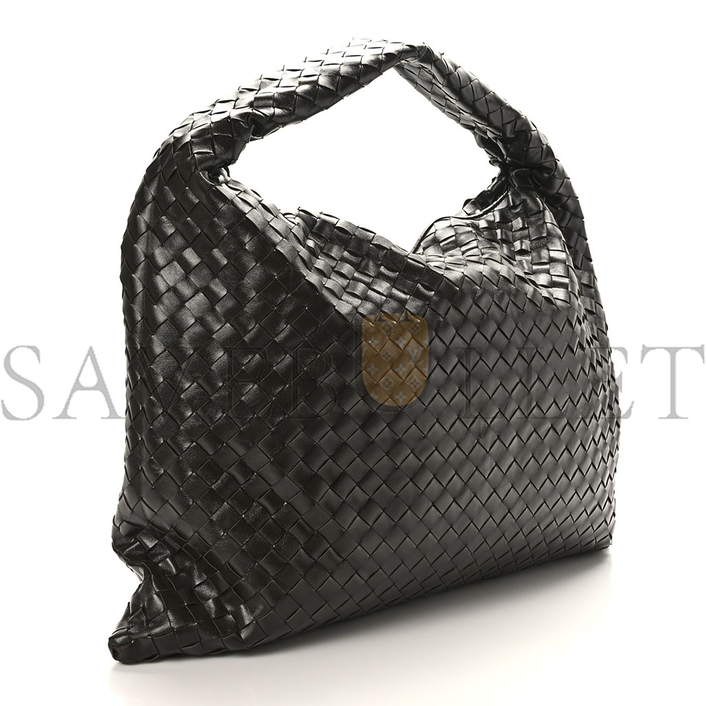 BOTTEGA VENETA NAPPA INTRECCIATO LARGE HOP EBANO  (56*43*8cm)